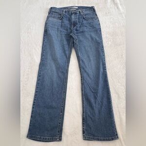 Carhartt Size 31” x 30” Relaxed Fit 5 pocket jeans. Rugged Flex. Medium wash.
